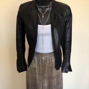 Gold metallic pants